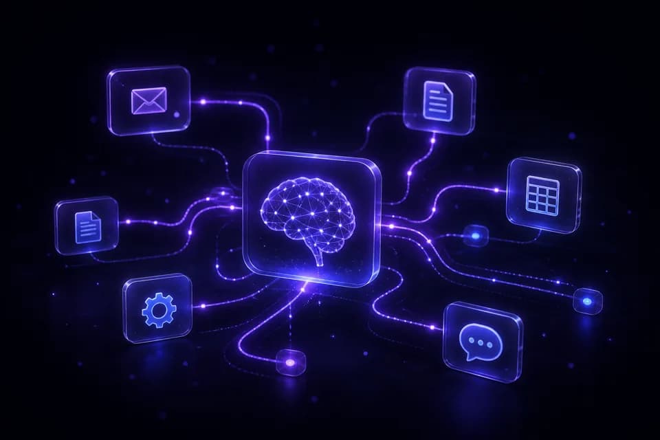 AI automatizace firemních procesů s propojenými systémy a dokumenty